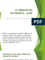 Parques Urbanos em Rio Branco - Acre