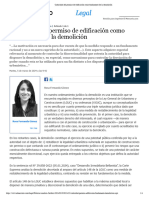 Caducidad Del Permiso de Edificación Como Fundamento de La Demolición