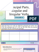 Principal Parts of Verbs-Grade 10