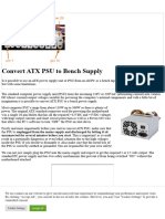 Convert ATX PSU To Bench Supply To Power Circuits