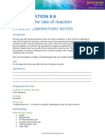 Rates of Reaction Prac