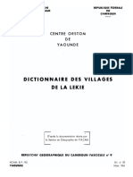 Dictionnaire Villages de La Lekie