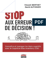 Stop Aux Erreurs de Décision ! Connaître Et Manager Les Biais Cognitifs Avec Le Cognitive Bias Inventory (CBI) - 2021