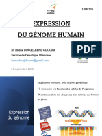 .Expression Du Génome Humain - PCEM2 - IB - Septembre 2022