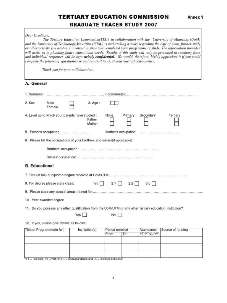 Tracer Study | PDF | Employment | Behavior Modification