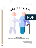 Demografía y Niveles Asistenciales en Geriatría