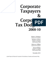 Corporate Taxpayer and Corporate Tax Dodgers Report