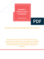 Spanish 3 Virtual Unit 5 Vocabulary