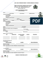 Cadet Information Sheet