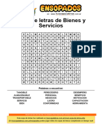 Sopa de Letras de Bienes y Servicios