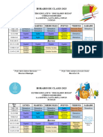 Horarios de Clase I, II, III Ciclo