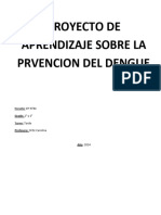 Proyecto de Aprendizaje Sobre La Prevencion Del Dengue Esc Especial #10