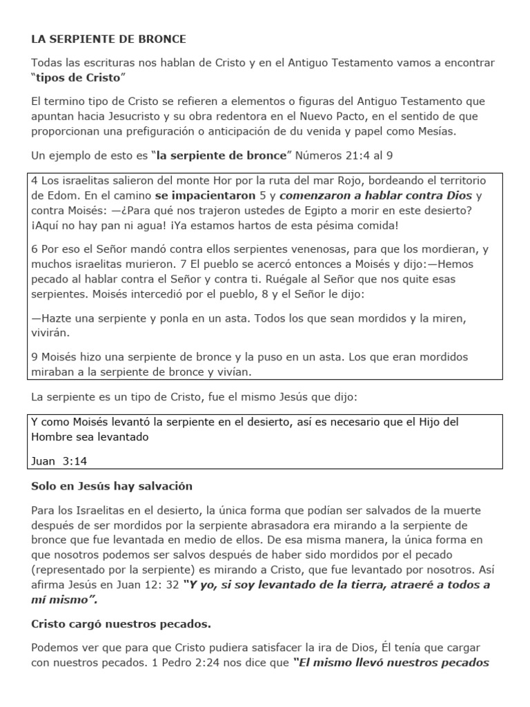 La Serpiente de Bronce y Cristo | PDF | Cristo (título) | Jesús