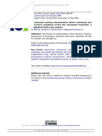 Psychosocial Working Characteristics Before Retirement and Depressive Symptoms Across The Retirement Transition A Longitudinal Latent Class Analysis