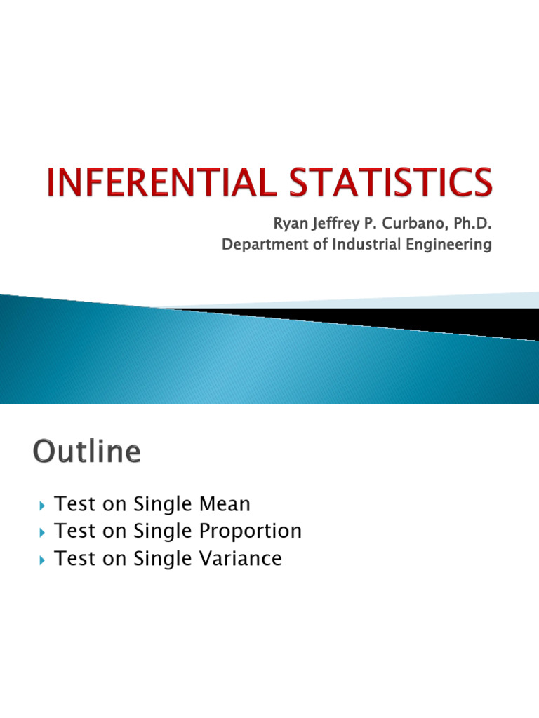 Inferential Stat - One Sample | PDF | Statistical Hypothesis Testing ...