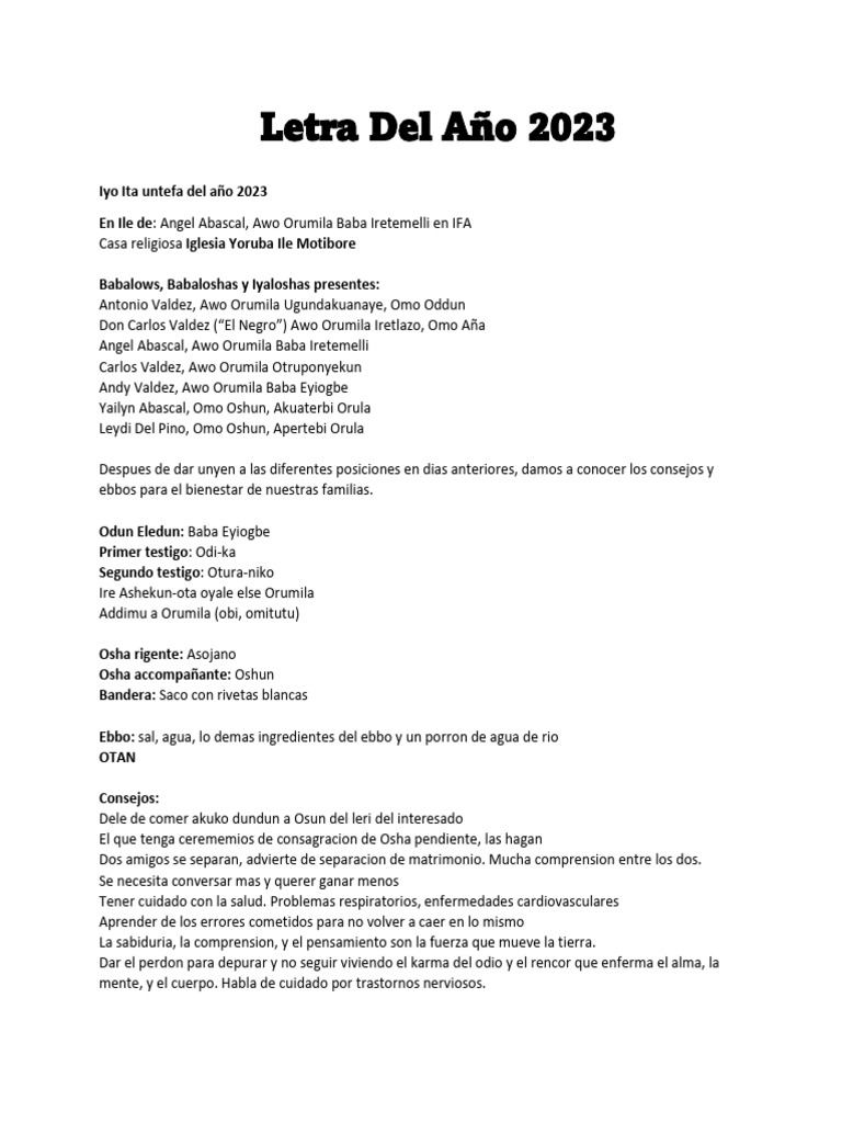 Letra Del Ano 2023 En Miami