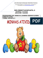 Atividades Remotas Infantil 5-31-07 2020