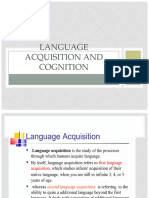 Language Acquisition and Cognition
