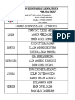 Horario de Disciplina