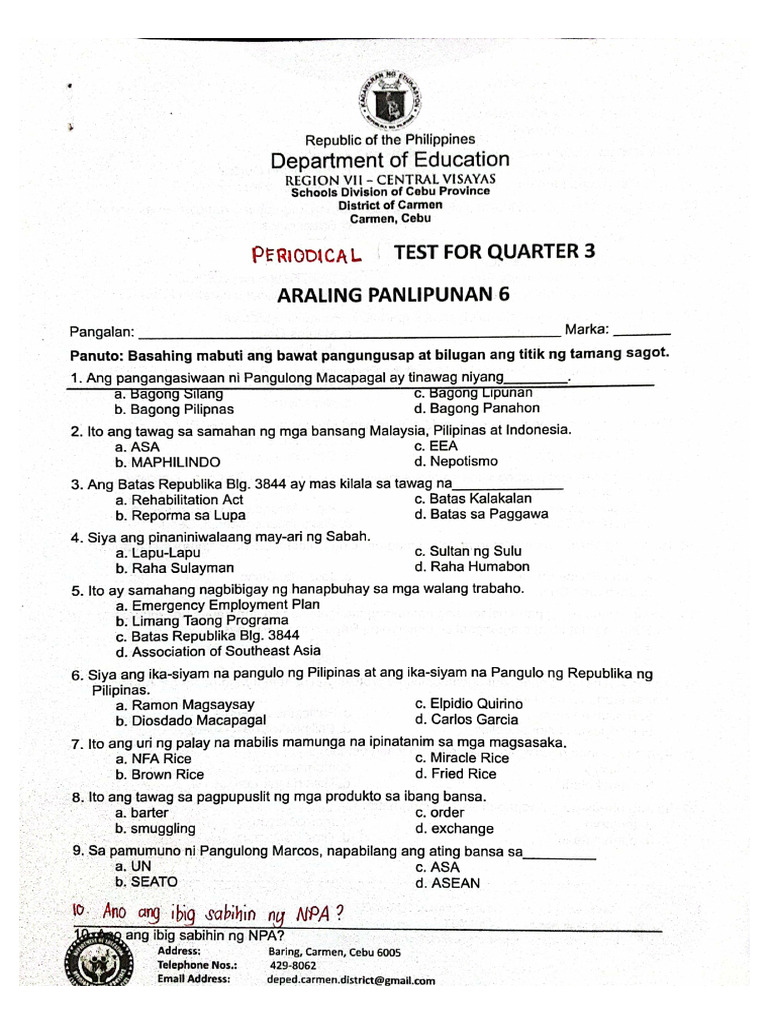 Ap 3RD PT | PDF
