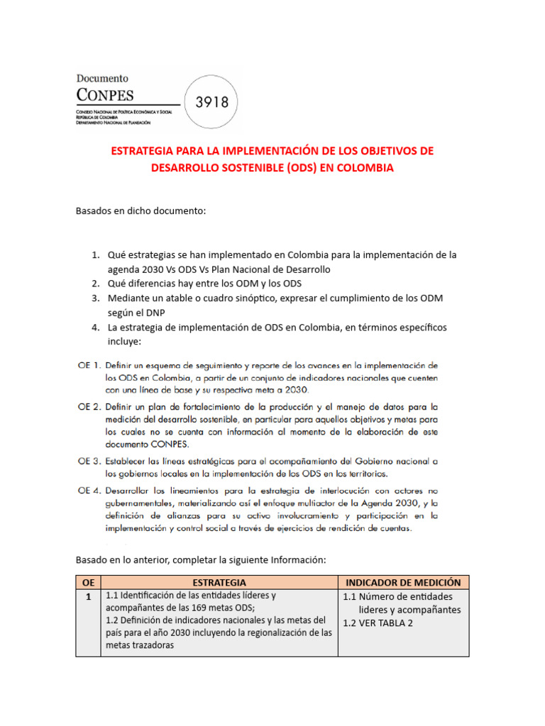 Estrategia para La Implementación de Los Objetivos de Desarrollo ...