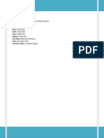 Redox Reaction Lab Report