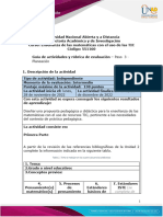 Guía de Actividades y Rúbrica de Evaluación - Unidad 2 - Paso 3 - Planeación