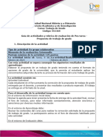 Guía de Actividades y Rúbrica de Evaluación - Postarea - Propuesta de Trabajo de Grado