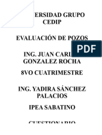 Preguntas Evaluacion Pozos