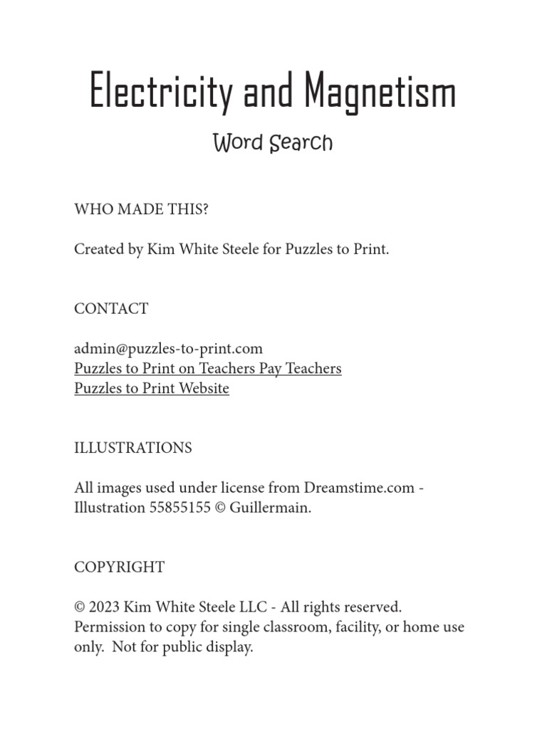 Electricity and Word Search PDF Word Search Freedom Of Expression Law