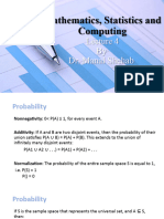 Mathematics, Statistics and Computing 4 (Probability)
