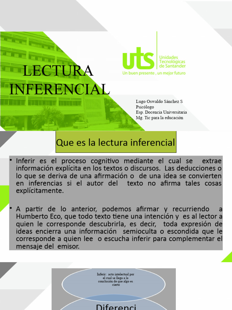 Lectura Inferencial 1 | PDF | Inferencia | Razonamiento deductivo