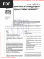 Execução de Alvenaria NBR 8545 | PDF | Argamassa (alvenaria) | Alvenaria