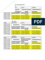 Horario de Examenes Primer Bimestre