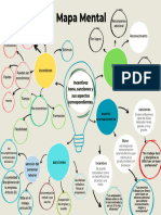 Gráfico de Mapa Mental o Conceptual Con Bombilla de Luz y Formas Circulares Dibujadas A Mano Fondo Neutro