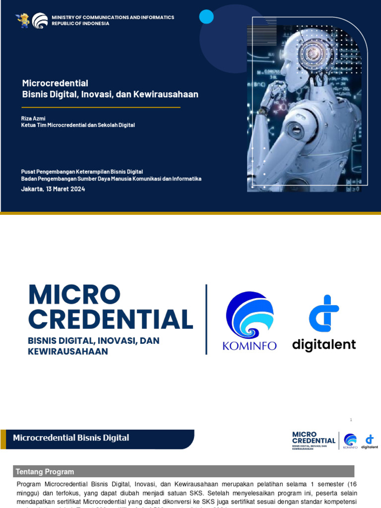 Program Microcredential Bisnis Digital | PDF | Komputer