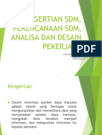 Pertemuan 2 - Pengertian, Perencanaan SDM, Analisa Dan Desain Pekerjaan