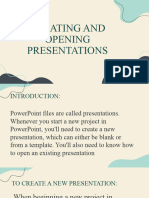 Creating and Opening Presentations