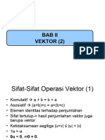 Sifat Operasi Vektor