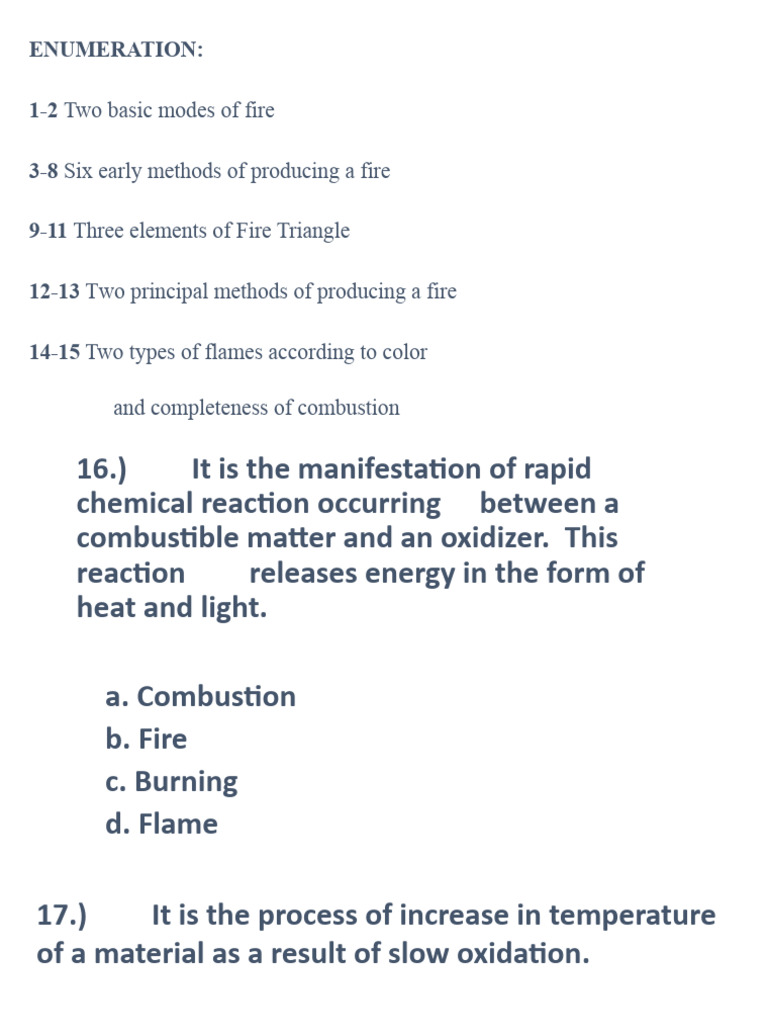 Understanding Fire: Basics and Methods | PDF