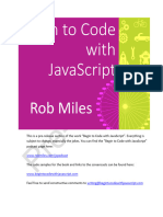 Begin To Code With JavaScript by Rob Miles Draft