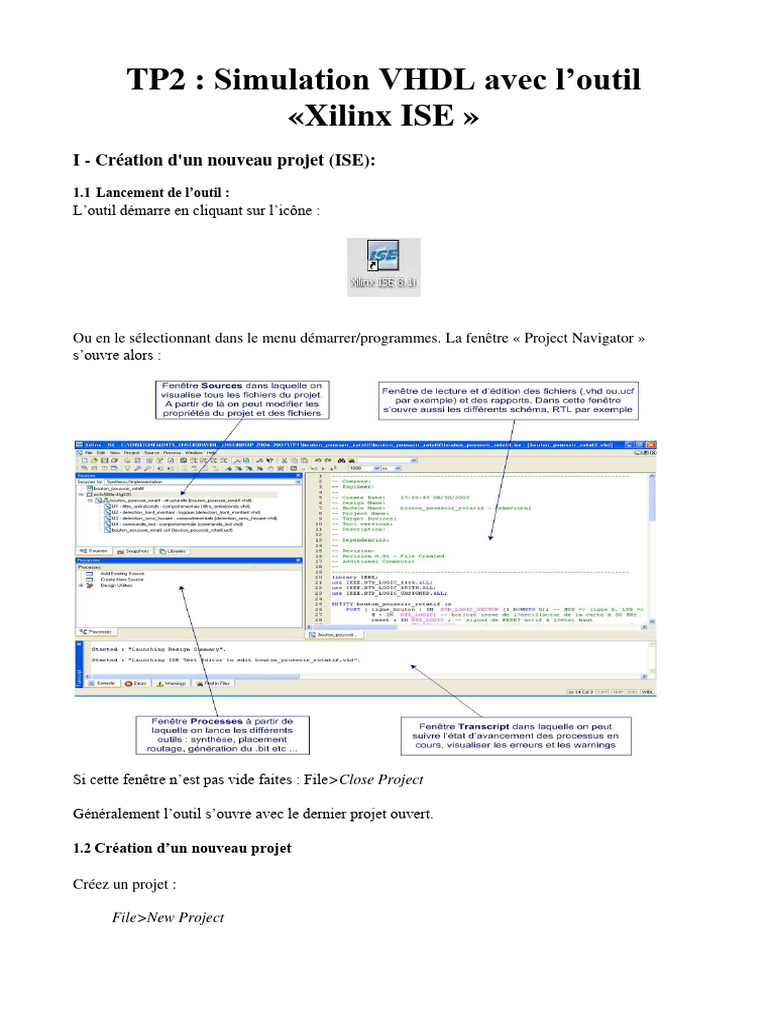 Simulation VHDL avec Xilinx ISE | PDF | VHDL | Informatique