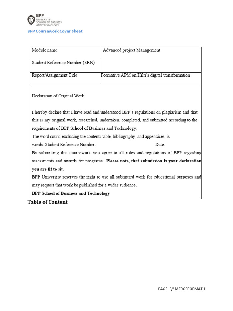 Formative APM On Hilti's Digital Transformation | PDF | Leadership ...