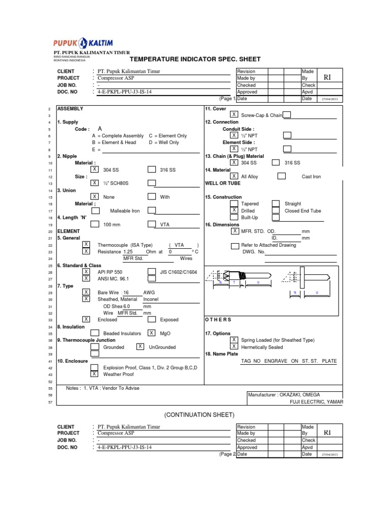 Temperature Indicator Spec Sheet | PDF | Science & Mathematics | Computers