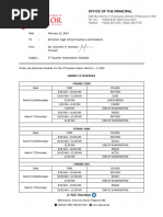 MEMO 3rd Quarter Examination