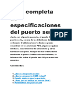 Guía Completa de Especificaciones Del Puerto Serie