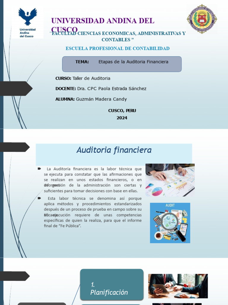 Etapas de la Auditoría Financiera | PDF | Auditoría | Planificación