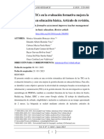 Aplicación de Tics en La Evaluación Formativa Mejora La Gestión Docente en Educación Básica. Artículo de Revisión