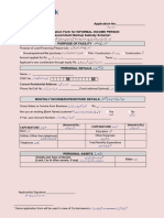 Application Form For Informal Income Person Pink
