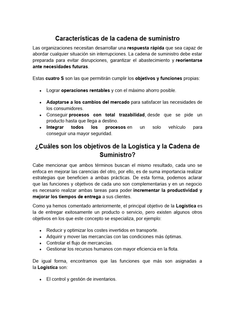 Informacion Cadena de Suministros | PDF | Logística | Cadena de suministro